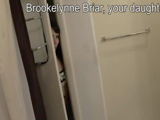 Brookelynn Briar daughater encouraging daddy to cum on her face