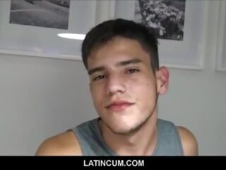 Straight Amateur Young Latino fellow Paid Cash For Gay Orgy