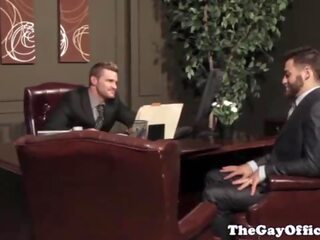 Gay officesex muscle hunks cum immediately after sex clip